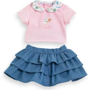 T-Shirt & Ruffl Skirt Paris12 Inch
