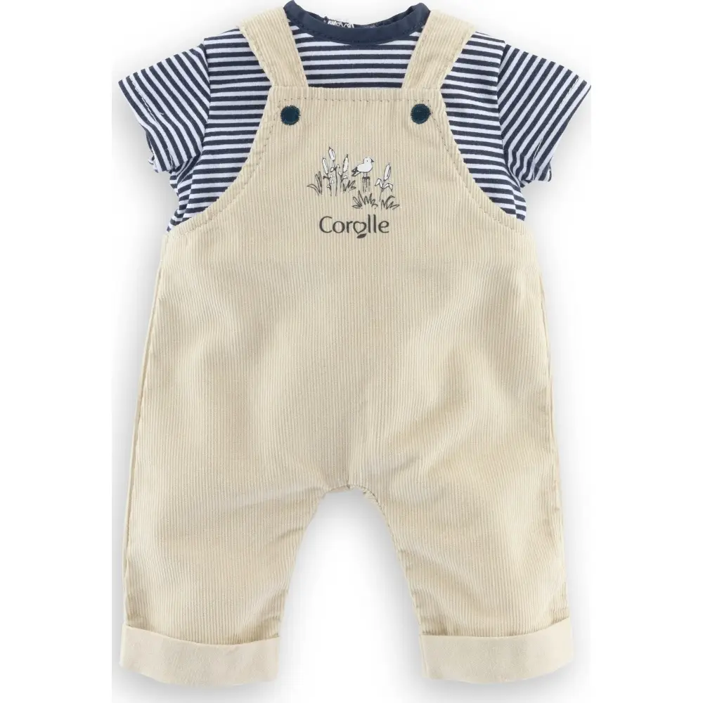 T-Shirt & Ecru Overalls 14 Inch