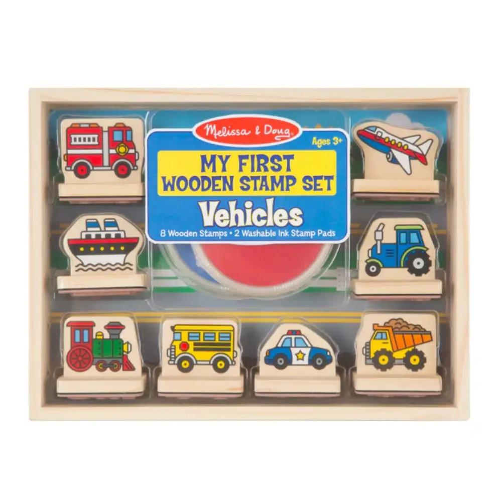 First Wooden Stamp Set – Vehicles