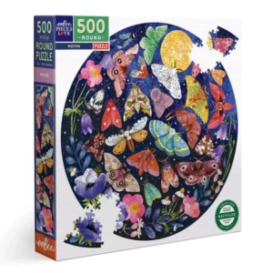 Moths Round Puzzle 500 Piece