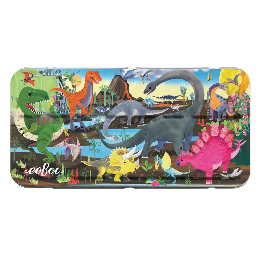 Dinosaur Watercolor Tin