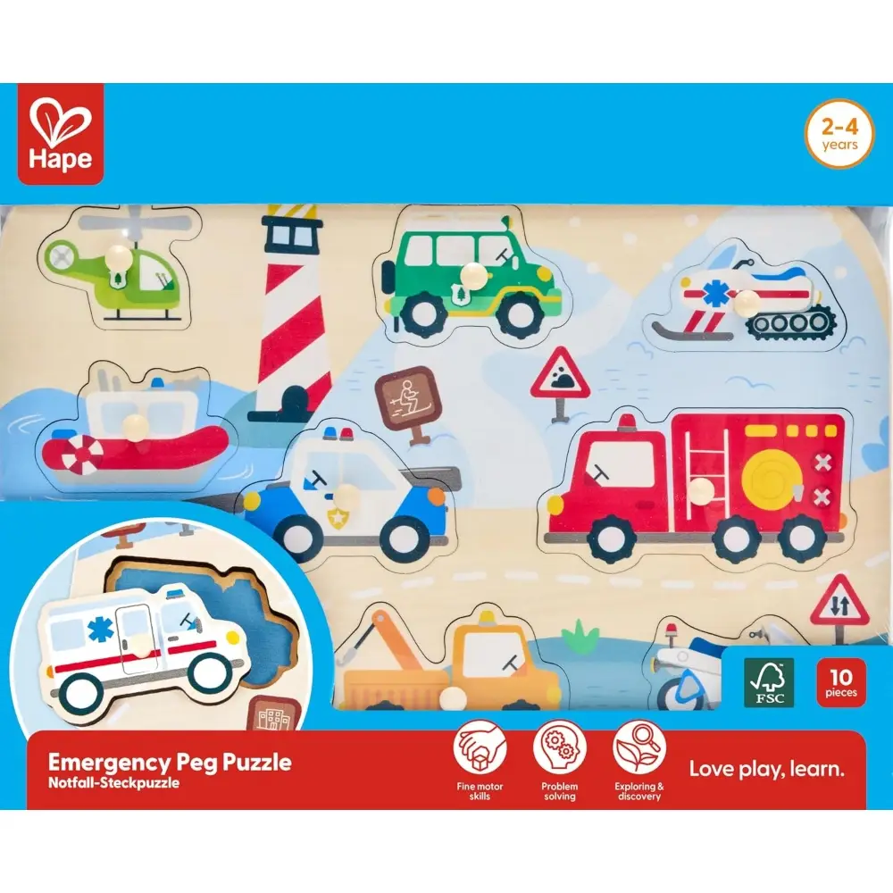 Emergency Vehicle Peg Puzzle