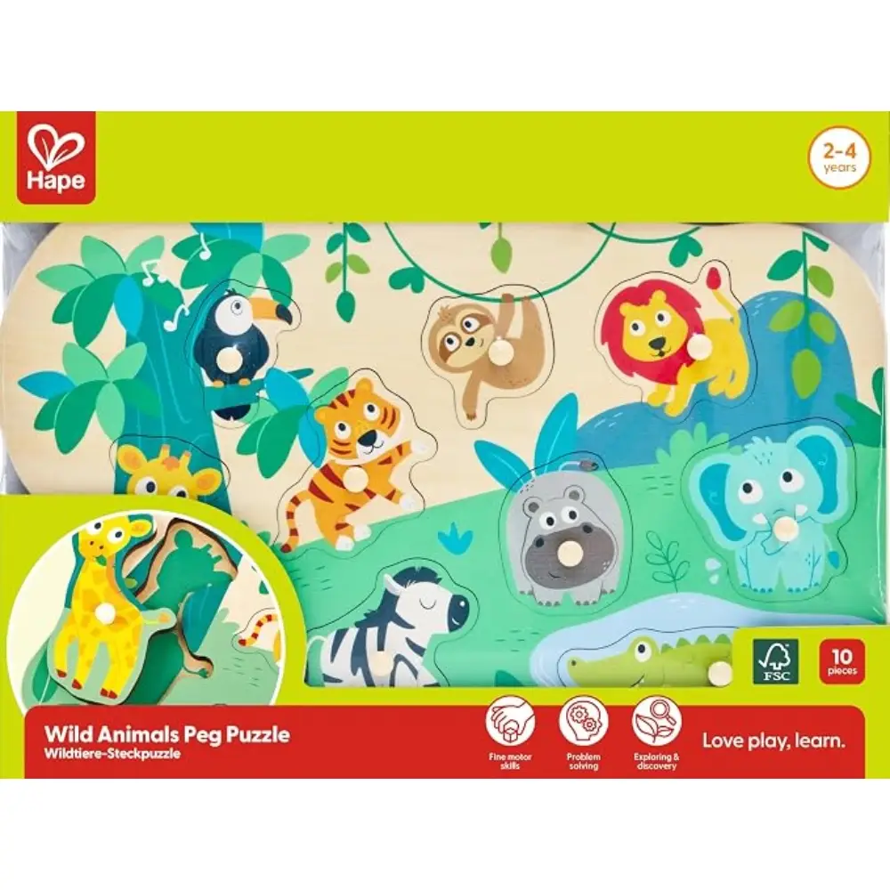 Wild Animals Peg Puzzle