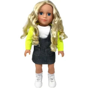 Doll Denim Dress & Yellow Sweater 18 Inch