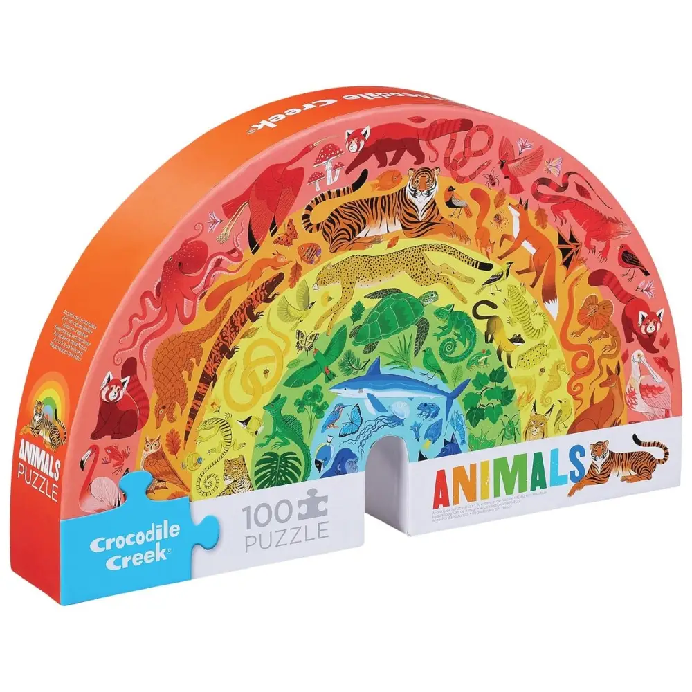 Rainbow Animals Shape Box 100 Piece