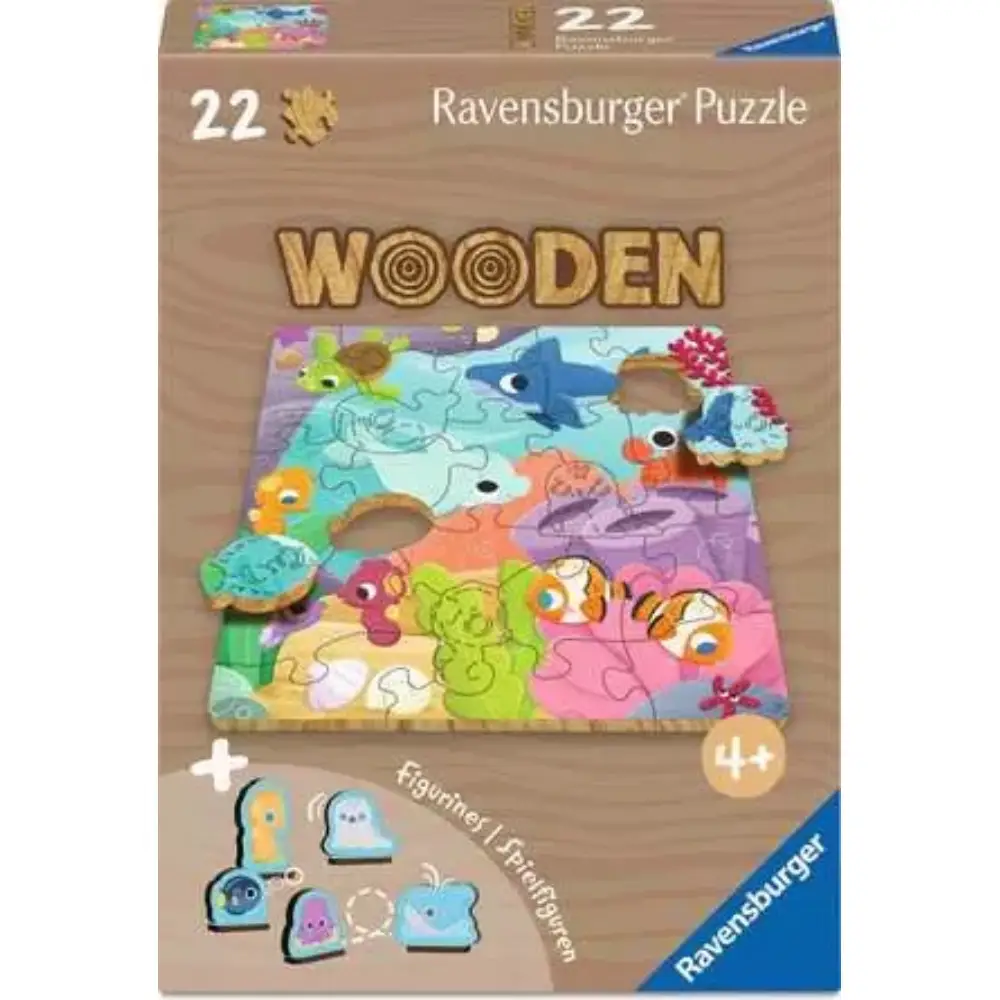Sea Animals 22 Piece Wood