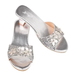 Silver High Heel Slipper Size 10-11