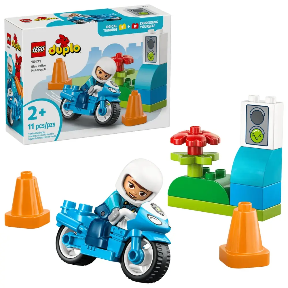 Blue Police Motorcycle
