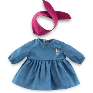 Jeans Dress Ls & Scarf 14 Inch
